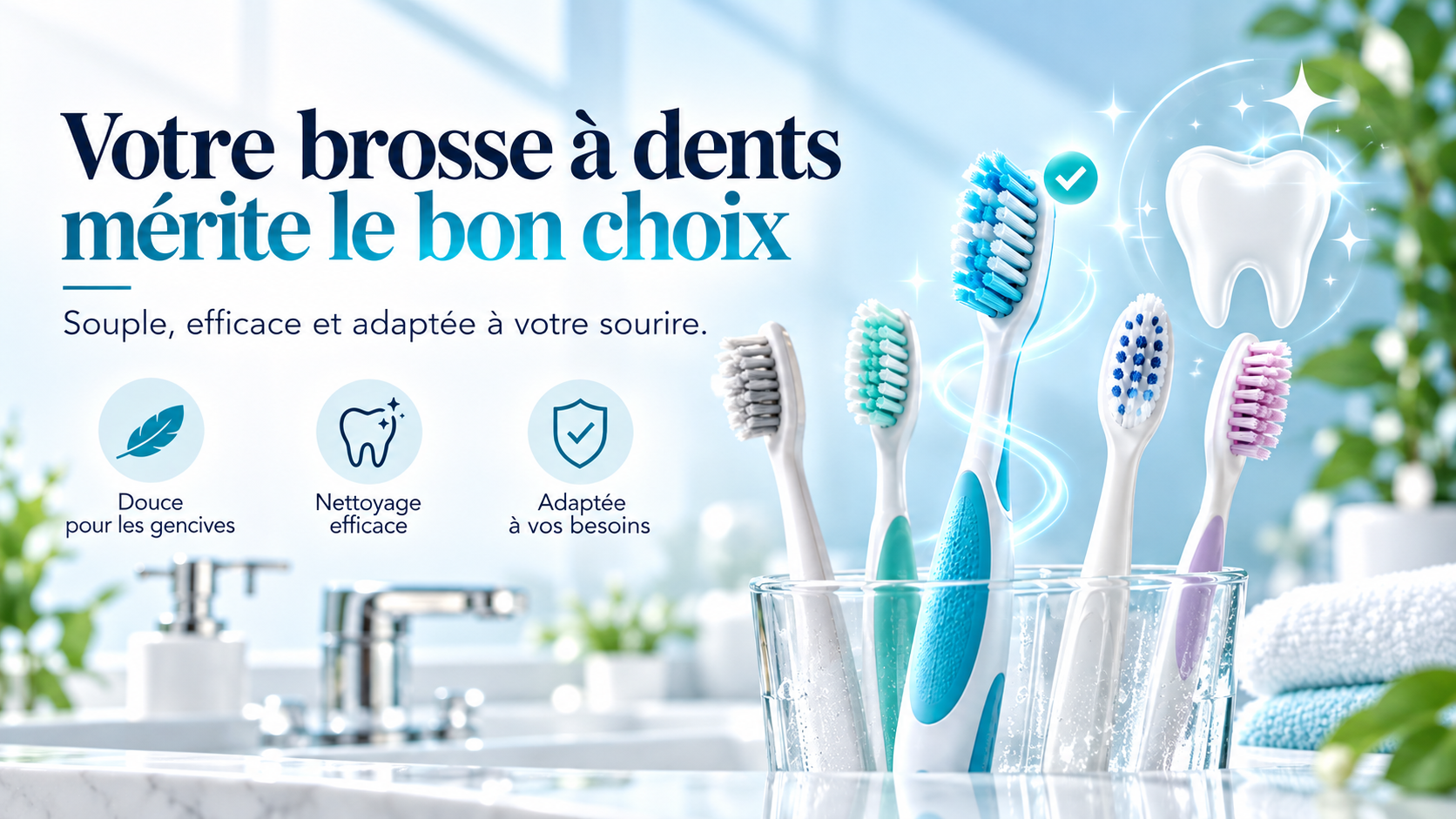 Une patiente souriante pendant un contrôle dentaire